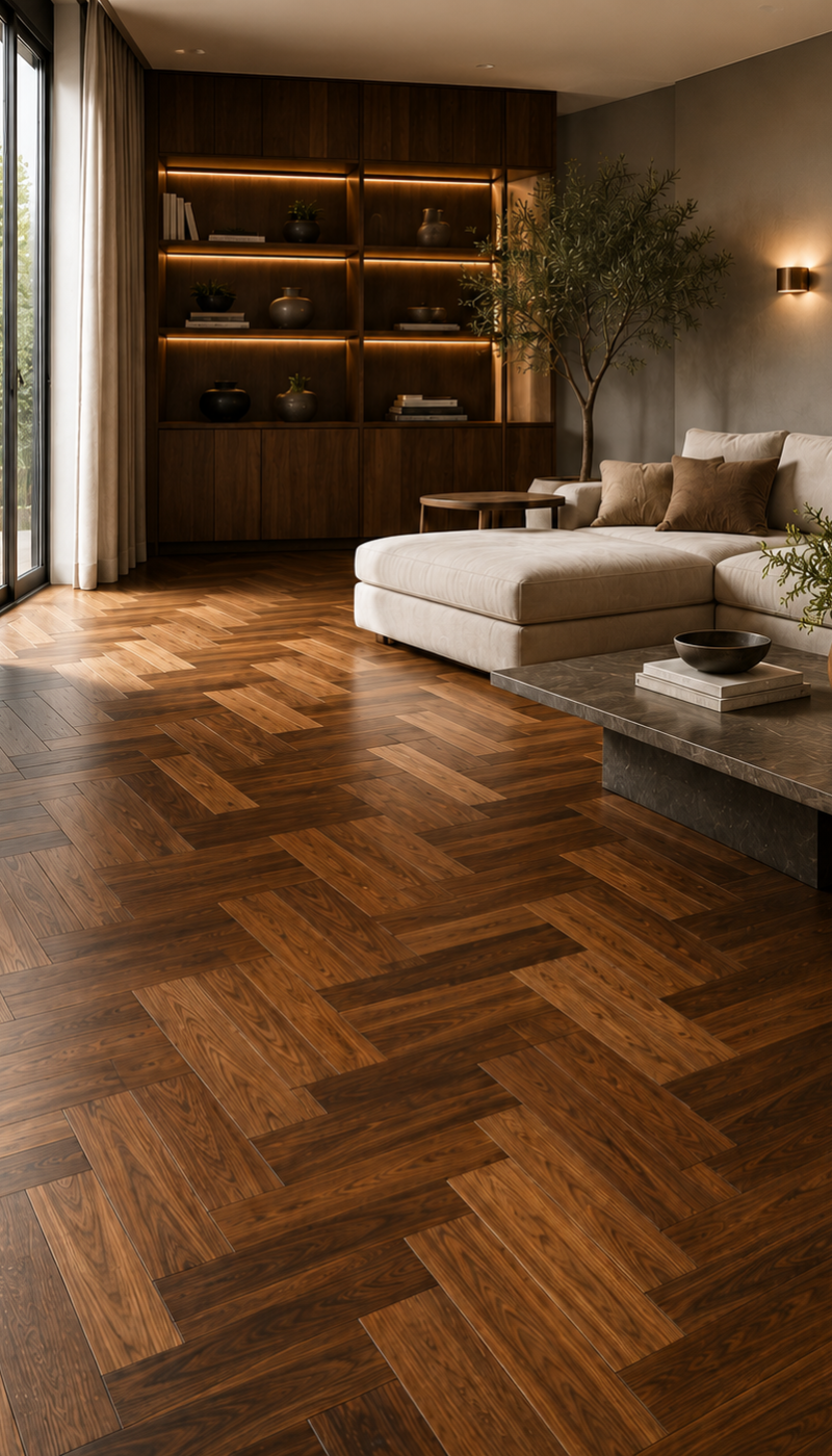 Piso em madeira de Sucupira